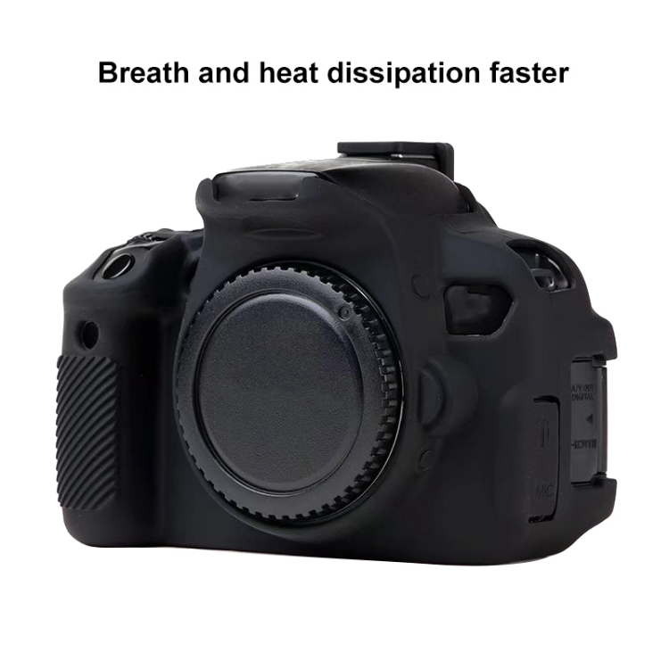 Soft Silicone Protective Case for Canon EOS 600D(Black) - B3