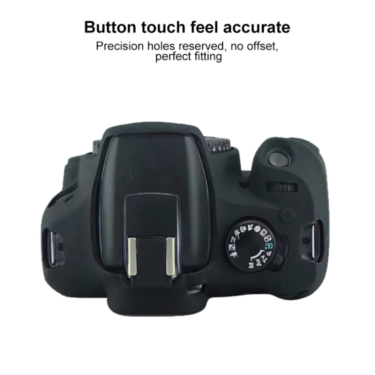 Soft Silicone Protective Case for Canon EOS 2000D (Black) - B2