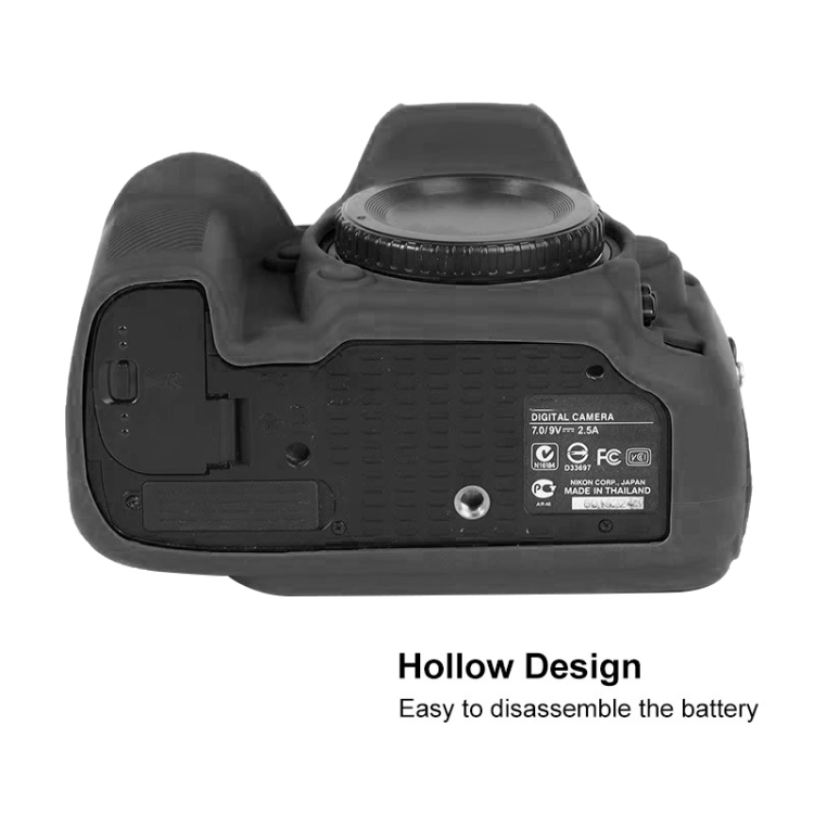 Soft Silicone Protective Case for Nikon D600 / D610 (Black) - B4