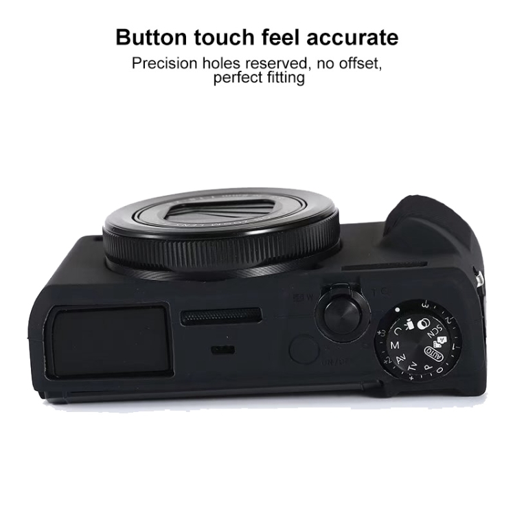Soft Silicone Protective Case for Canon PowerShot G7 X Mark III / G7X III / G7X3 (Black) - B2