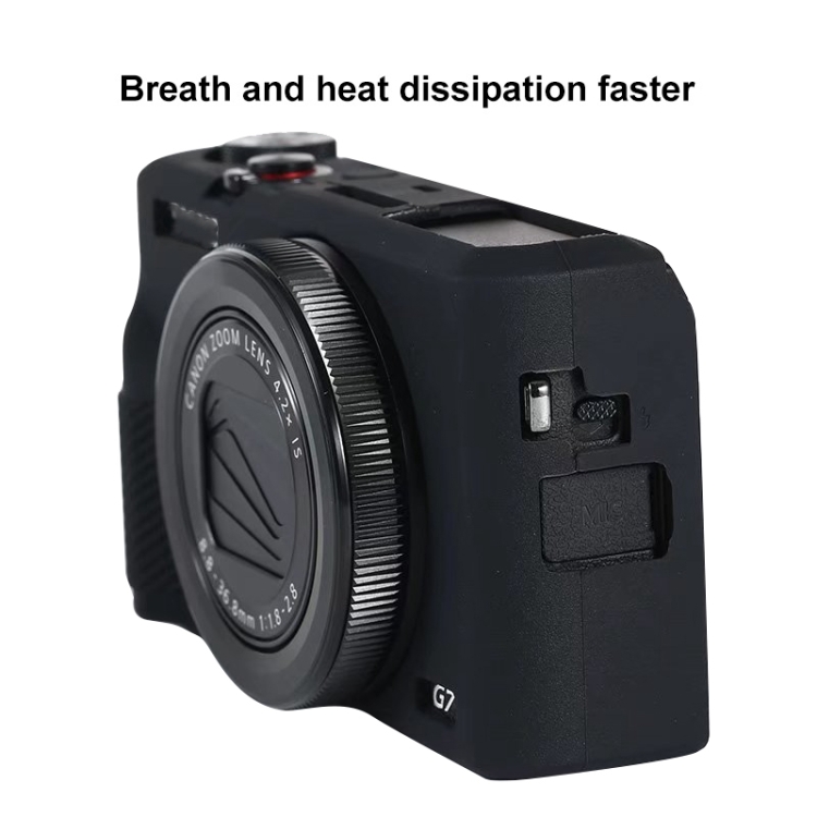 Soft Silicone Protective Case for Canon PowerShot G7 X Mark III / G7X III / G7X3 (Black) - B3