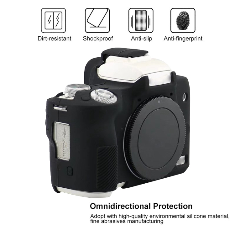 Soft Silicone Protective Case for Canon EOS M50 Mark II / M50 II (Black) - B1