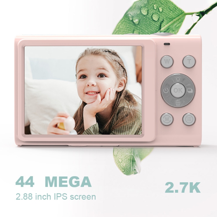 DC402 2.4 pulgadas 44MP 16x ZOOM 2.7K Cámara de la tarjeta de los niños de la cámara digital Full HD, el enchufe del Reino Unido (rosa) - B3