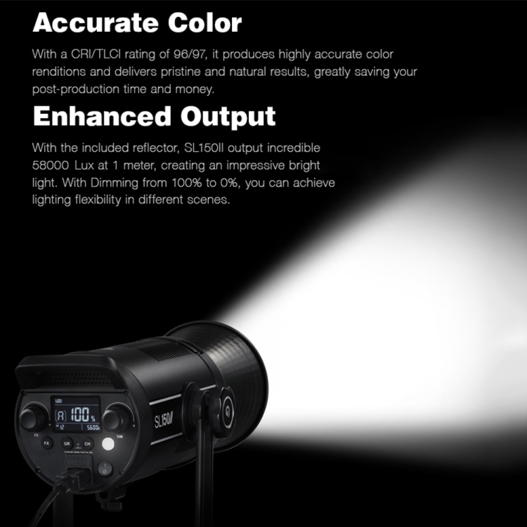 Godox SL150II 150W 5600K Daylight-balanced LED Light Studio Continuous  Photo Video Light(US Plug)