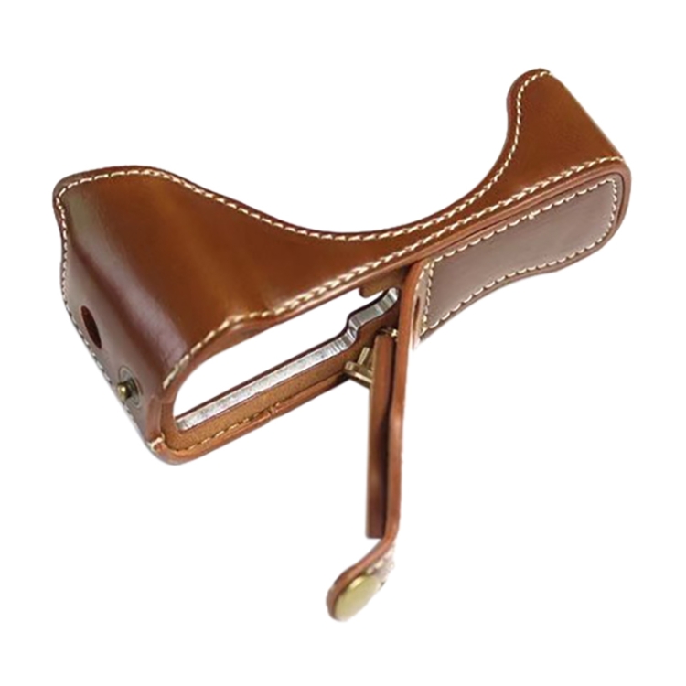 1/4 นิ้ว PU Leather Camera Half Case Base สำหรับ Canon G7 X Mark III