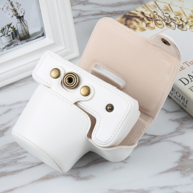 Canon EOS R10カメラ用ストラップ付きフルボディ磁気レザー