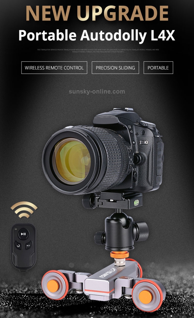 YELANGU L4X Camera 3-wheel Dolly II Electric Track Slider 3-Wheel