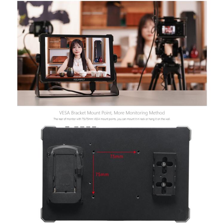Feelworld T10 10.1" FHD Touchscreen Camera Field LED Monitor