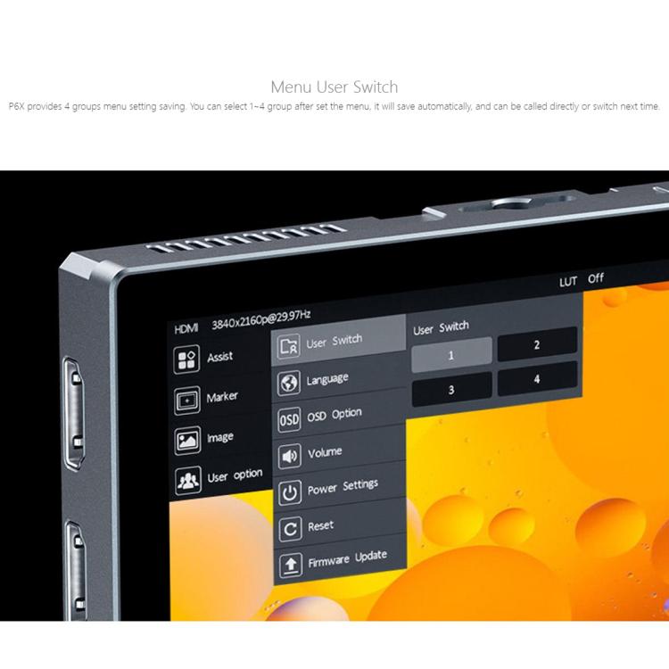 FEELWORLD P6X 5.5インチ アルミニウム DSLRカメラフィールドモニター