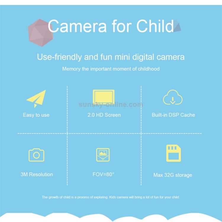 Wewoo - Caméra Enfant KC501 3 millions de pixels Appareil photo numérique  pour enfants à écran HD de 2,0 pouces rose - Appareil photo enfant - Rue du  Commerce