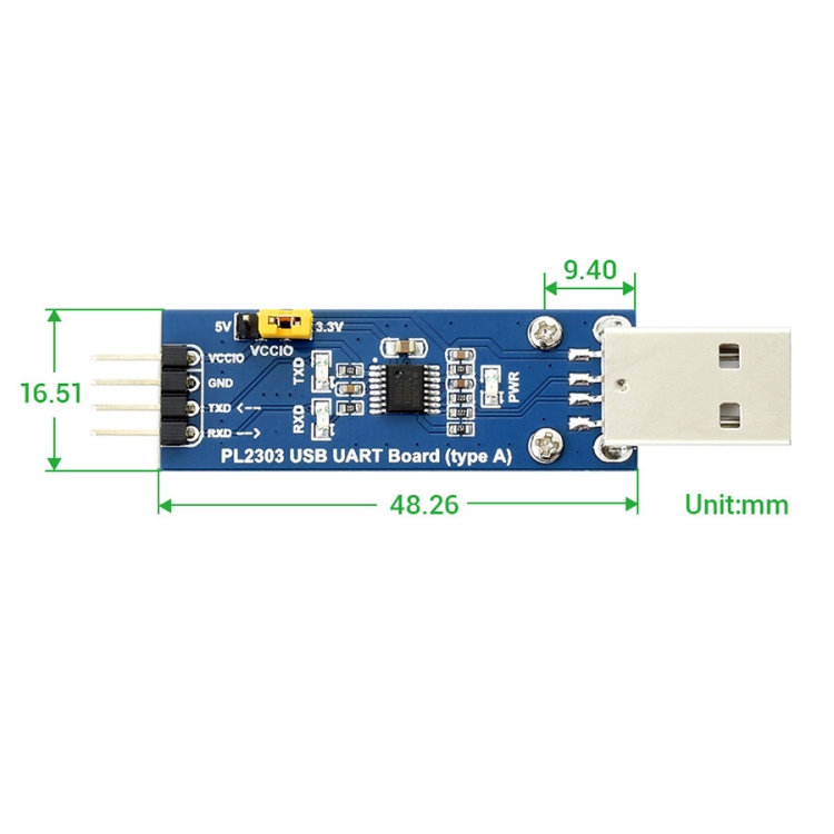 Waveshare PL2303 USB To UART (TTL) Communication Module V2 - 4