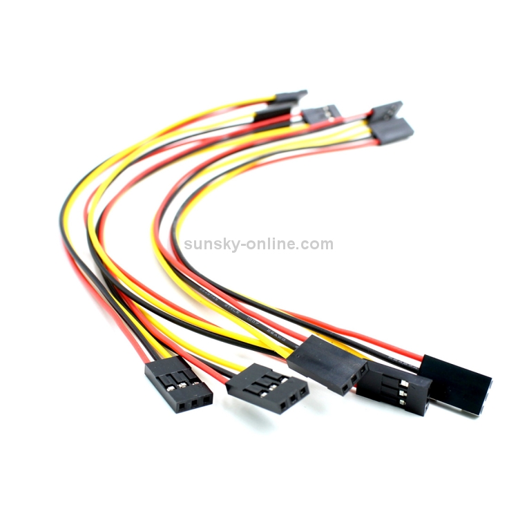 10x 30cm Female To Female Dupont Jumper Cables – 3-Pin Header, 26 AWG For Arduino