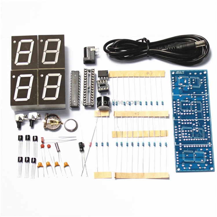 Mini Digital Clock Module SZ-0001 Microcontroller LED Digital Clock DIY Kit Set - Colormix
