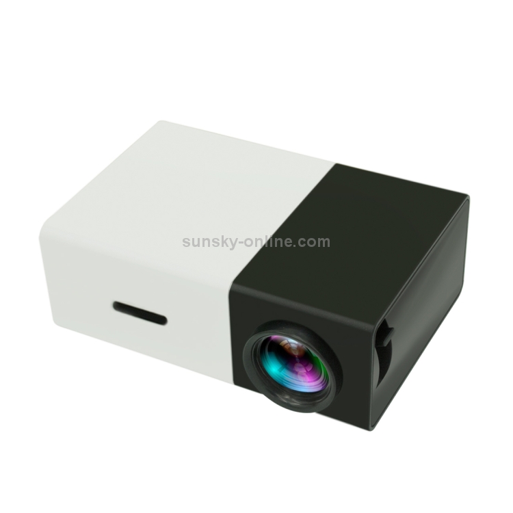Mini projecteur, projecteur LED Portable de cinéma Maison HD HDMI Lecteur  multimédia projecteur de cinéma Maison (Jaune Blanc (Prise UE))