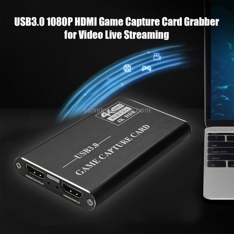 Dispositivo de tarjeta de captura de video NK-S41 USB 3.0 a HDMI 4K HD (negro) - 11