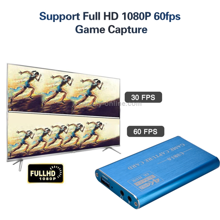 Dispositivo de tarjeta de captura de video NK-S41 USB 3.0 a HDMI 4K HD (negro) - 8