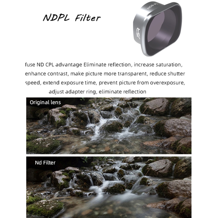 JSR KS ND8PL Lens Filter for DJI FPV, Aluminum Alloy Frame - 3