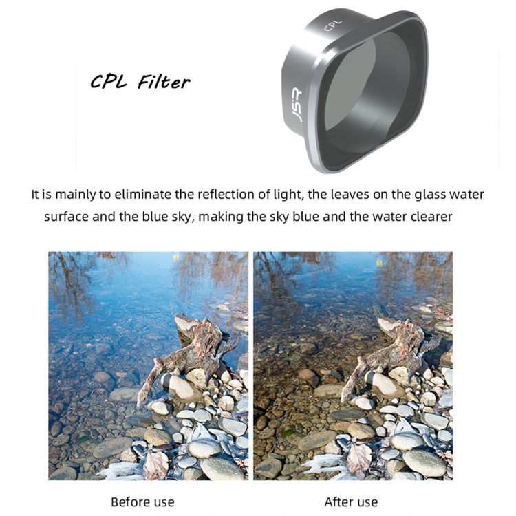Filtro de lente JSR CPL para DJI FPV, marco de aleación de aluminio - 3