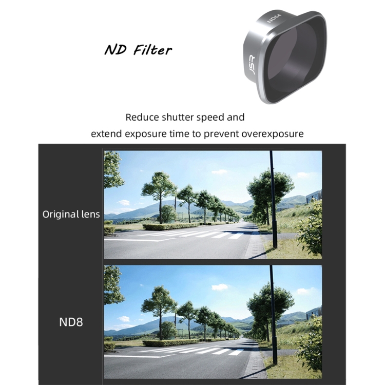 JSR KS 4 in 1 ND4+ND8+ND16+ND32 Lens Filter for DJI FPV, Aluminum Alloy Frame - 3