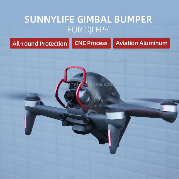 Sunnylife FV-Q9353 Gimbal Bumper Anti-Collision Aluminio protector de protector de aleación para el parachoques para DJI FPV (Negro) - B1