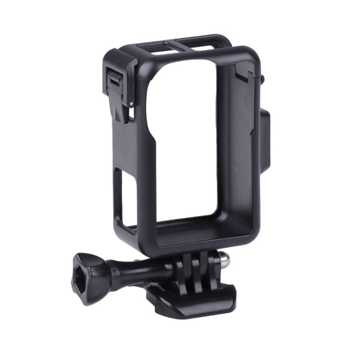 For DJI Osmo Action 3 Vertical Plastic Protective Frame Cage with Cold Shoes (Black) - 1