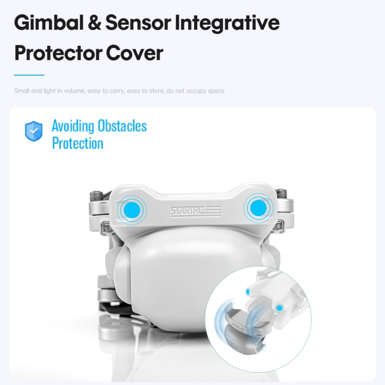 Para DJI Mini 4 Pro STARTRC Tapas de lentes Sensor de visión Cubierta parasol (blanco) - 5
