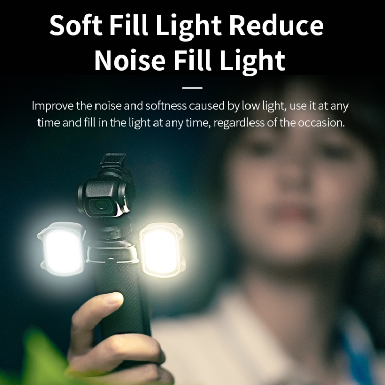 Kit de luz de relleno magnética con clip de sujeción STARTRC Cat-ears para DJI Pocket 3 (gris) - 2