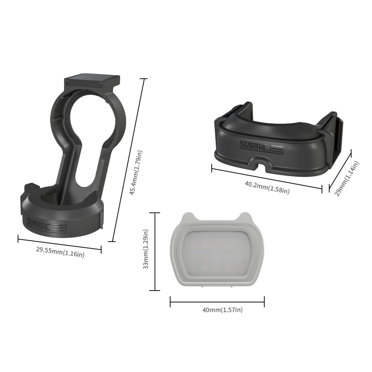 Kit de luz de relleno magnética con clip de sujeción STARTRC Cat-ears para DJI Pocket 3 (gris) - 7