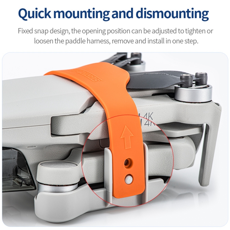 Support Protection Hélice DJI Mini 4K / Mini 2 SE / Mini 2 – Fixation Stabilisateur Drone Gris/Orange