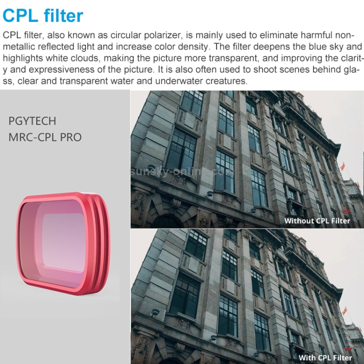 PGYTECH P-18C-011 MRC-CPL Filtro de lente de color de buceo profesional para DJI Osmo Pocket - 5