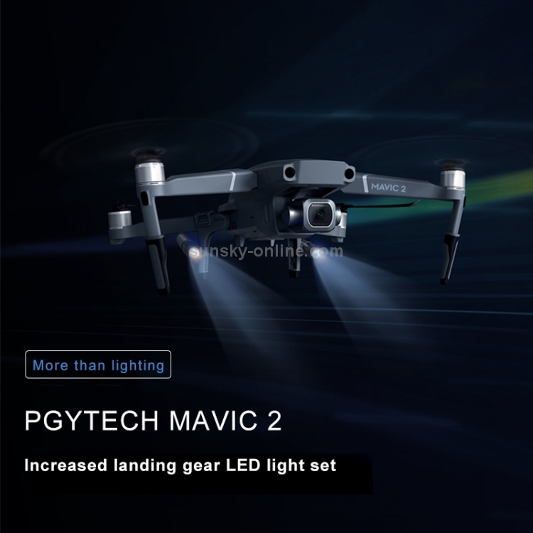 PGYTECH P-HA-030 LED Luz de vuelo nocturno Absorción de golpes Aterrizaje Soporte alto para DJI Mavic 2 - 8