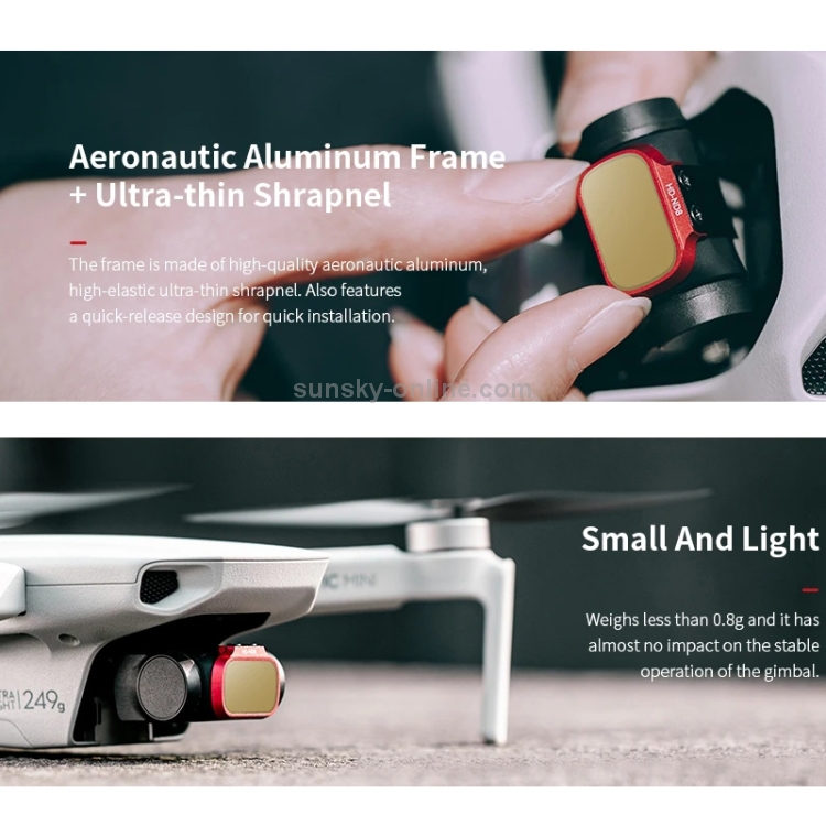 Filtro de lente UV PGYTECH P-12A-017 para accesorios DJI Mavic Mini Drone - 4