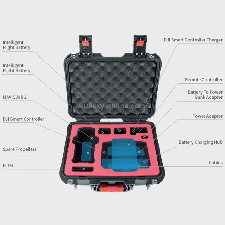 PGYTECH P-16A-037 Caja de seguridad portátil Bolsa de almacenamiento impermeable y a prueba de humedad para DJI Mavic Air 2 - 2