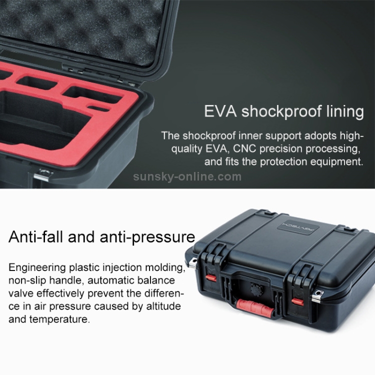PGYTECH P-16A-037 Caja de seguridad portátil Bolsa de almacenamiento impermeable y a prueba de humedad para DJI Mavic Air 2 - 3