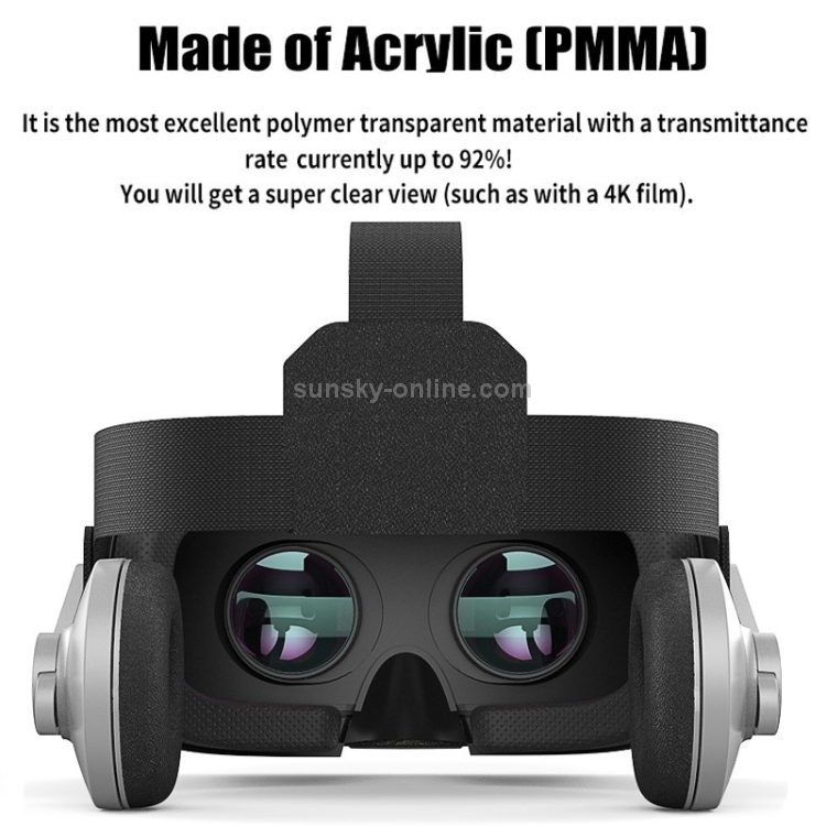 VR SHINECON G07E Gafas de video 3D de realidad virtual Adecuado para teléfonos inteligentes de 4.0 a 6.3 pulgadas (Gris) - 6