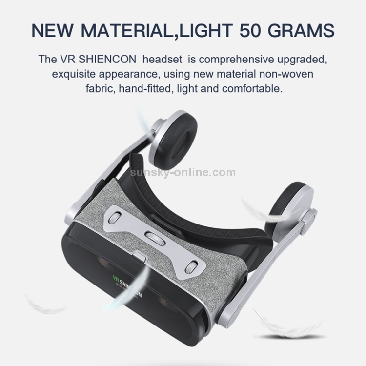 VR SHINECON G07E Gafas de video 3D de realidad virtual Adecuado para teléfonos inteligentes de 4.0 a 6.3 pulgadas (Gris) - 7