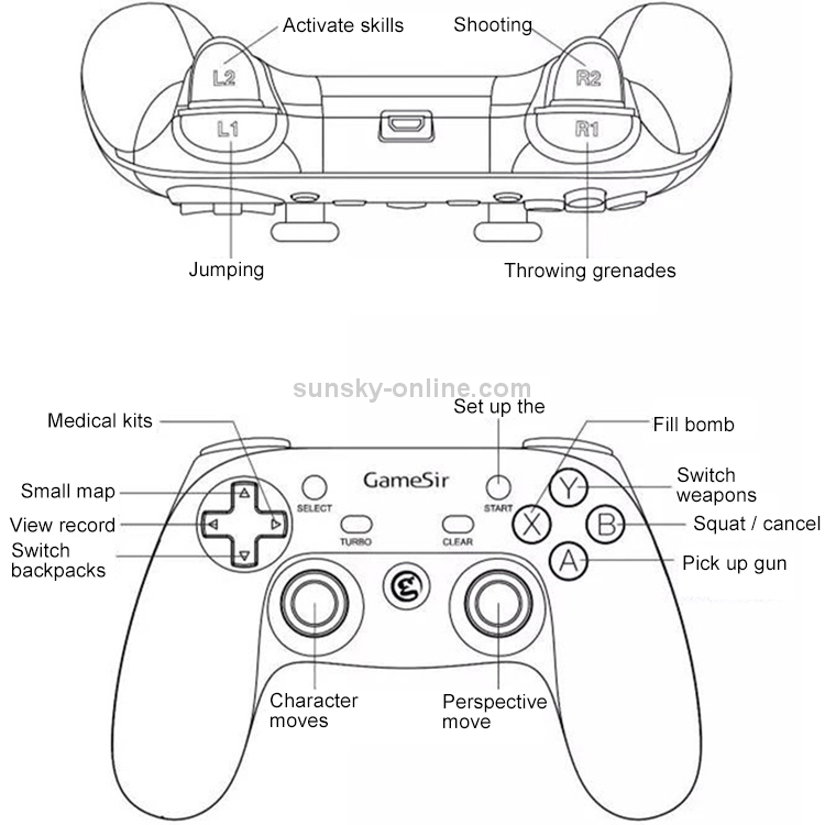 GameSir G3 2.4GHz Wireless / Bluetooth Gamepad Game Controller Kit GameSir G3 2.4GHz Wireless / Bluetooth Gamepad Game Controller Kit