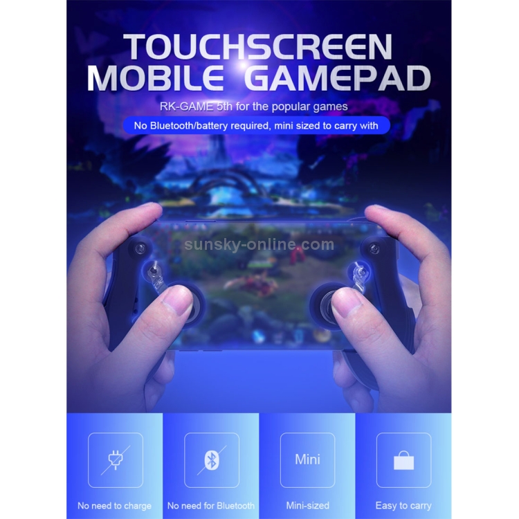 RK GAME 5th Touch Screen Gamepad Mobile Game Controller Android & iOS Phone(Black) RK GAME 5th Touch Screen Gamepad Mobile Game Controller Android & iOS Phone(Black)