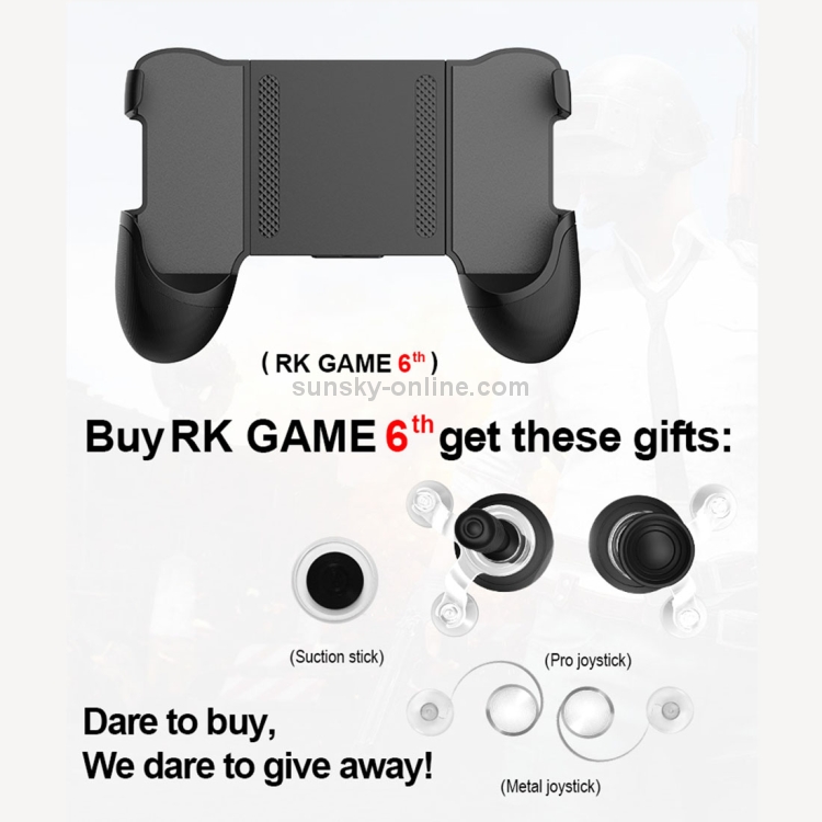 RKGAME 6th Stand Gamepad Game Controller for 4.0-5.7 inch Android & iOS Phone(White) RKGAME 6th Stand Gamepad Game Controller for 4.0-5.7 inch Android & iOS Phone(White)
