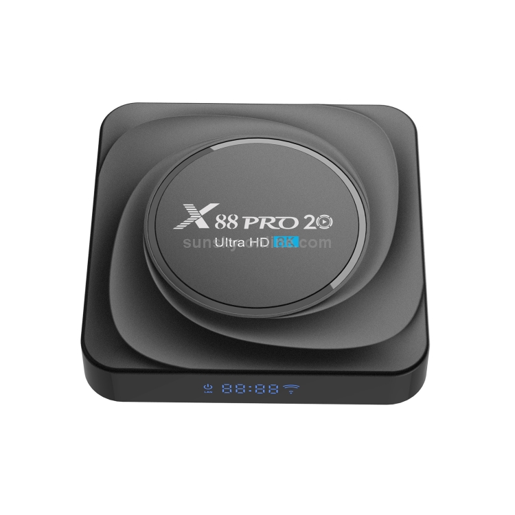X88 PRO 20 4K Smart TV Box Android 11.0 Media Player con control remoto infrarrojo, RK3566 cuádruple 64bit Cortex-A55 hasta 1.8GHz, RAM: 4GB, ROM: 32GB, WIFI de la banda dual de soporte, Bluetooth, Ethernet, Tapón de EE. UU. - B1