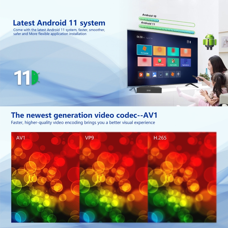 Tanix X4 Android 11 Smart TV Box, Amlogic S905X4 Quad Core, 4 GB + 64 GB, Wi-Fi dual, BT (enchufe de Reino Unido) - B4