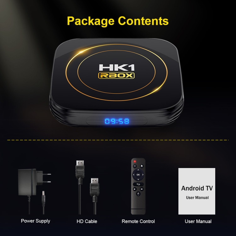 HK1 RBOXH8S 4K Ultra HD Android 12.0 Smart TV Box with Remote Control