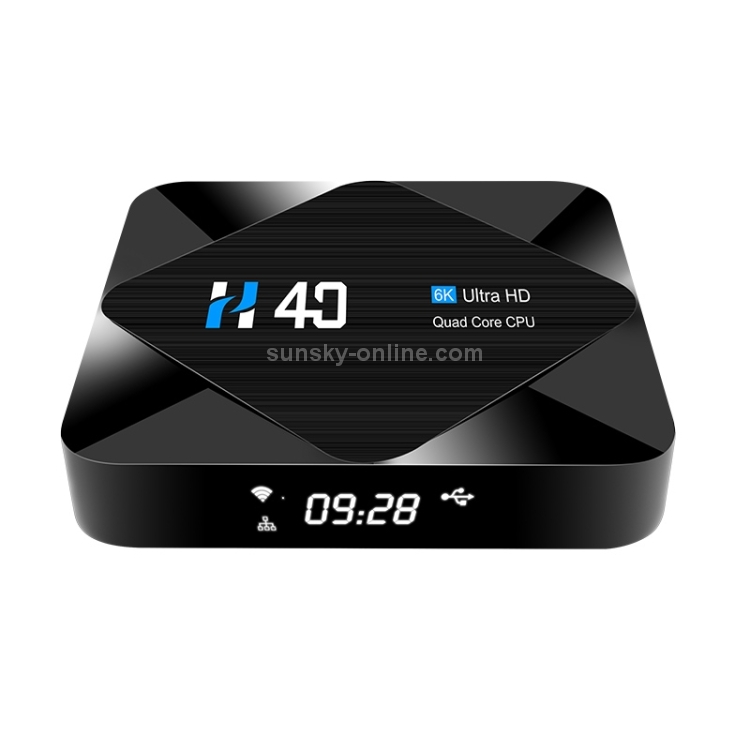H40 4K Ultra HD Smart TV BOX Android 10.0 Media Player con control remoto, Quad-core, RAM: 4GB, ROM: 32GB (enchufe de Reino Unido) - 3