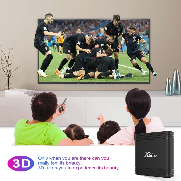 Boîtier tuner TV TNT Docooler X96 Air Smart TV Box Android 9.0 8K décodage  vidéo UHD 4K Lecteur multimédia 4+32Go