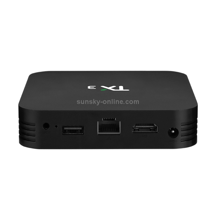 TANIX TX3 4K Smart TV BOX Android 9.0 Media Player con control remoto, Quad Core Amlogic S905X3, RAM: 4GB, ROM: 32GB, 2.4GHz/5GHz WiFi, Bluetooth, enchufe de EE. UU. - B2