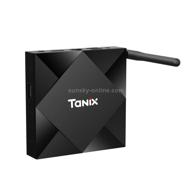 TANIX TX6s 4K Smart TV BOX Android 10 Media Player con control remoto, Quad Core Allwinner H616, sin función Bluetooth, RAM: 2GB, ROM: 8GB, 2.4GHz WiFi, enchufe de Reino Unido - B1