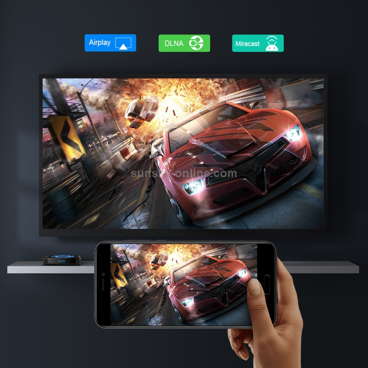 TANIX X96Q Max 4K Smart TV BOX Android 10 Media Player con control remoto, Quad Core Allwinner H616, RAM: 4GB, ROM: 32GB, 2.4GHz/5GHz WiFi, enchufe de EE. UU. - B11