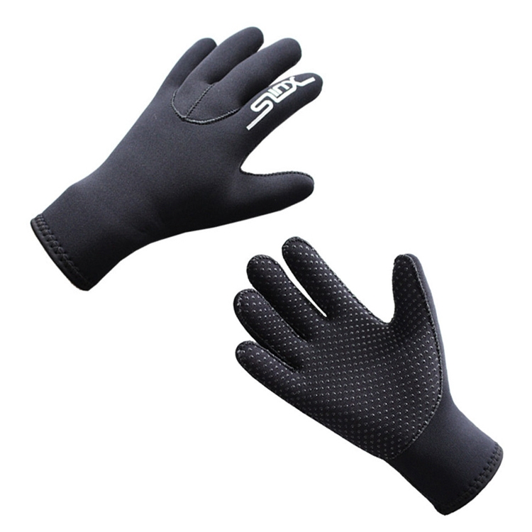 1pair 3mm Diving Gloves Swimming Fish Catching Non-slip Anti-stab Gloves  For Adult, Size: M