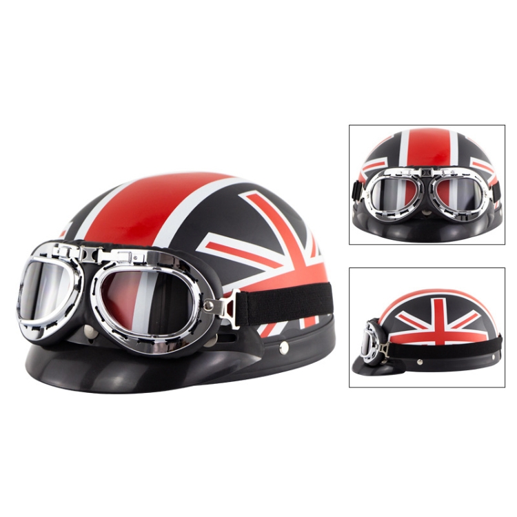 Casque De Moto Casque Rétro Demi-casque Drapeau Américain Et