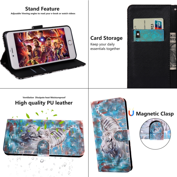 3D Painting Pattern Coloured Drawing Horizontal Flip TPU + PU Leather Case with Holder & Card Slots & Wallet For Galaxy J8 2018(Tiger) 3D Painting Pattern Coloured Drawing Horizontal Flip TPU + PU Leather Case with Holder & Card Slots & Wallet For Galaxy J8 2018(Tiger)